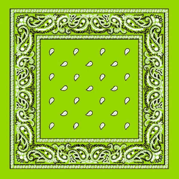 Green Bandanas Lime Paisley |Bandanas Australia
