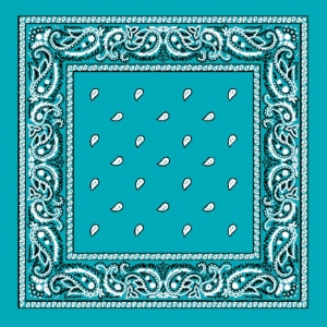 blue bandanas turquoise